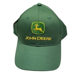John Deere Hat Green Embroidered Logo Adjustable 5 Panel Baseball Cap Brand New